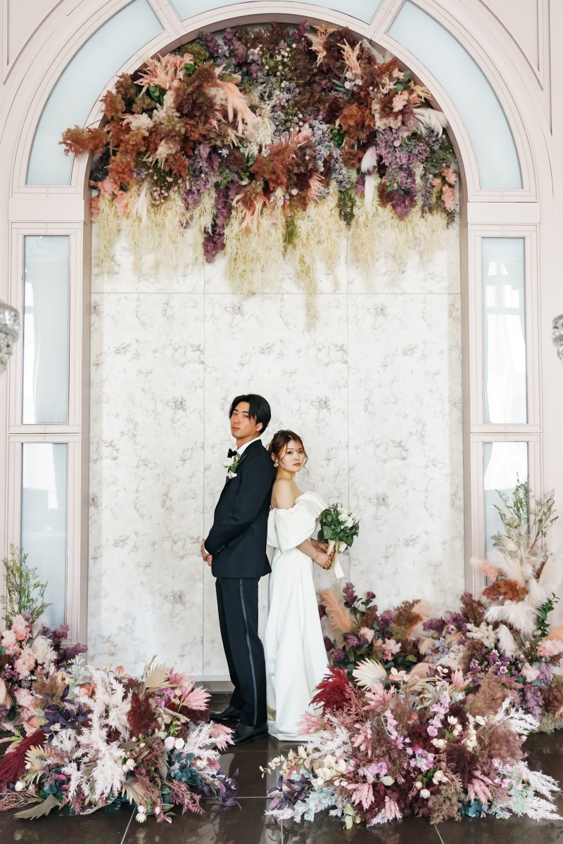 お花に囲まれて