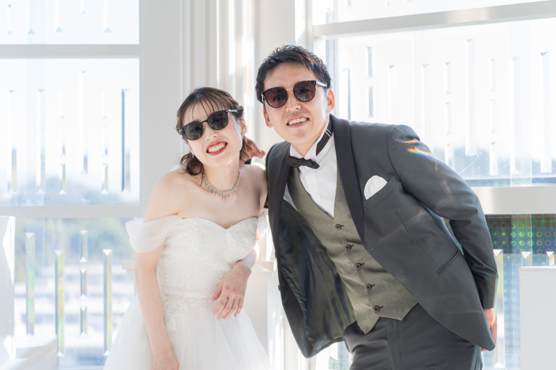 ウエディングドレス&チャペルでパシャリ♪