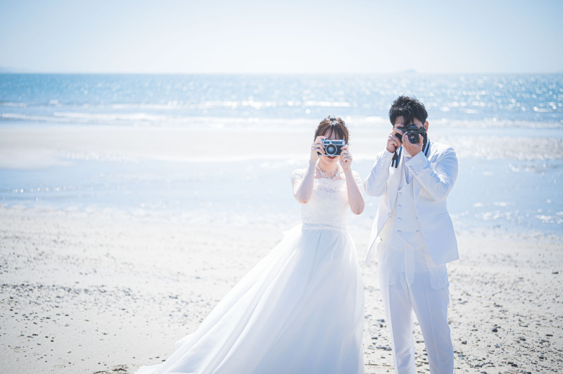 海×二の丸庭園×結婚式場