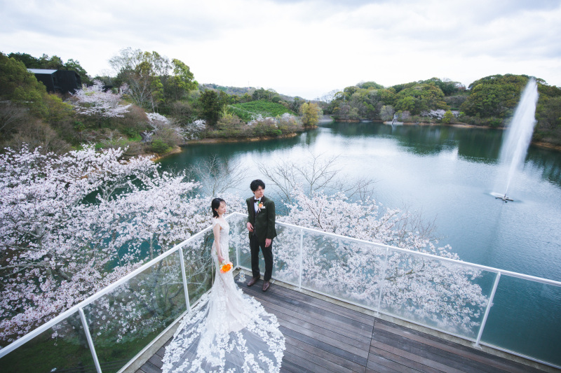 【トベオーベルジュリゾート提携記念!リゾート満喫\桜・竹林・洗練チャペル/】ロケ撮影<洋装1点+新婦ヘアメイク+全データ>
