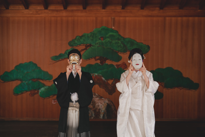 【本格和装】道後能舞台フォトプラン<和装1点+ヘアメイク+全データ>