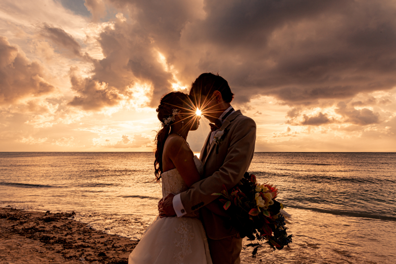 夕日のシルエット