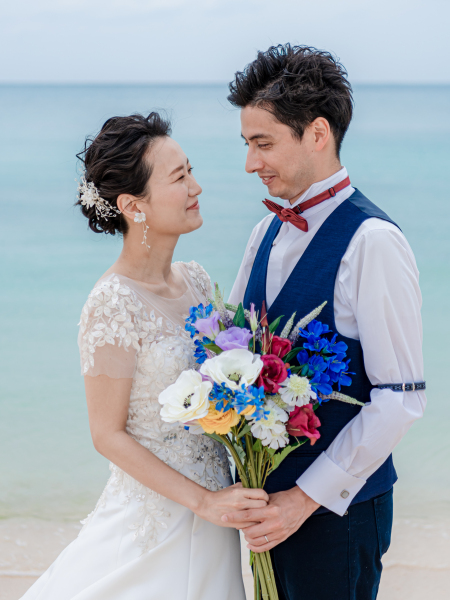 2人で持つブーケ