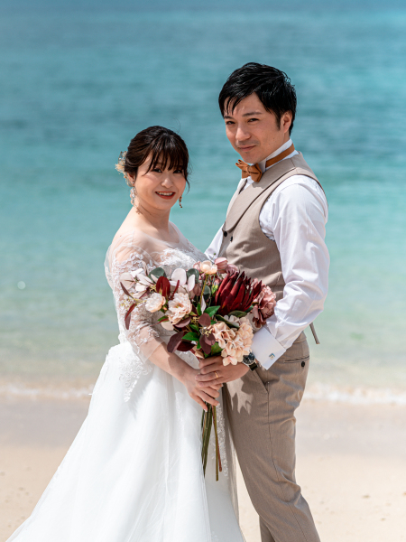 青いビーチにっこり♡