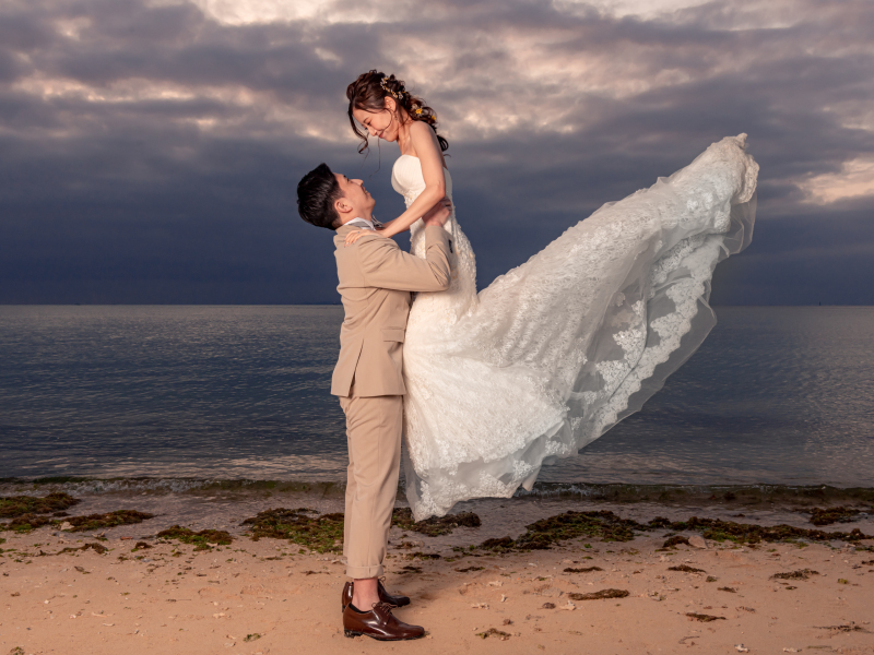 しっかりプラン【スタジオ+青いビーチ+サンセット】【2か所ロケプラン】