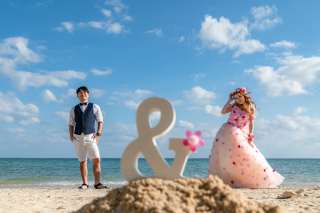 ✨しっかりプラン✨【スタジオ+青いビーチ+サンセットまで撮影】