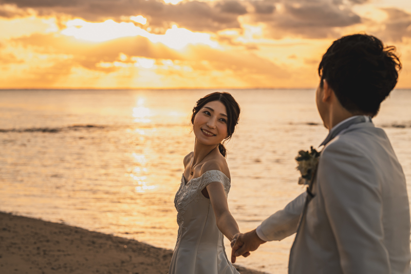 サンセット手つなぎ♡