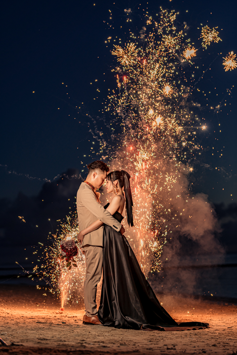 花火とおでこ合わせ♡