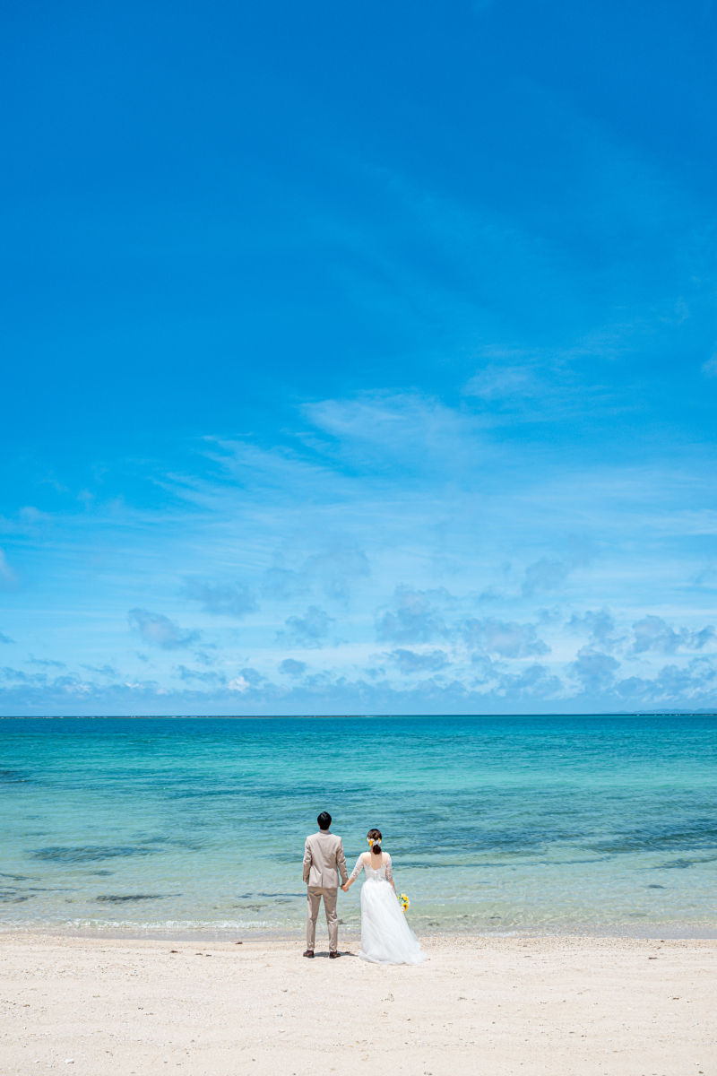 青いビーチを見上げて♡