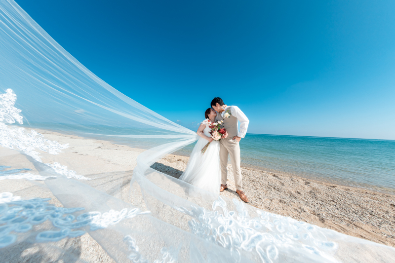 風に舞うベール