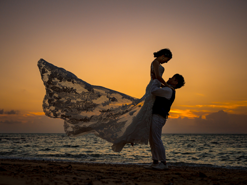 夕日のシルエット