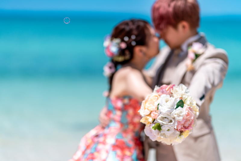 ブーケ越しのキス♡