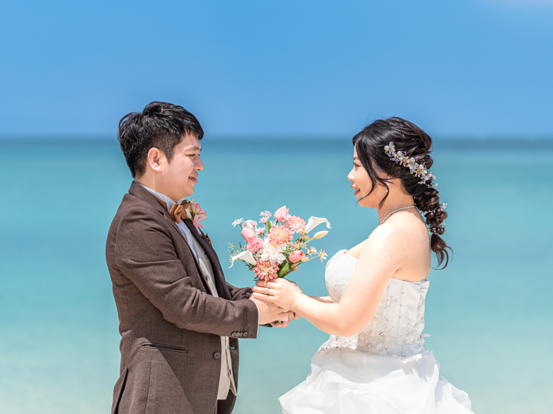 ブーケ見つめ合い♡