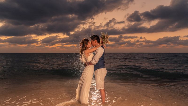 ✨ビーチフォト♬✨データ150カット以上お渡し◎三面台紙付き!