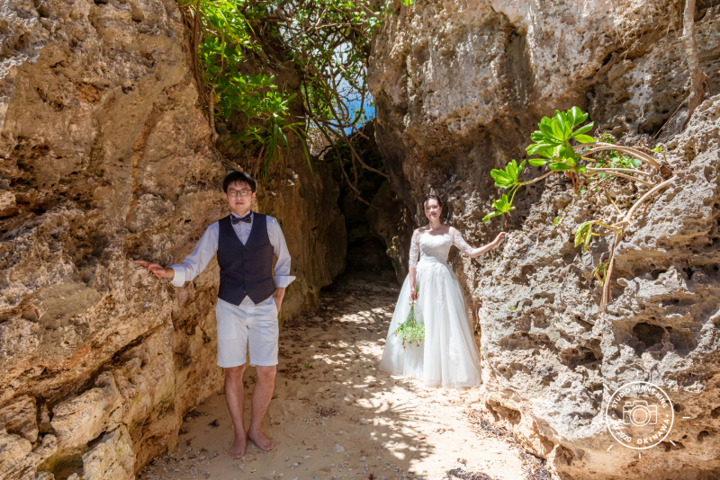 岩とグリーンの間で