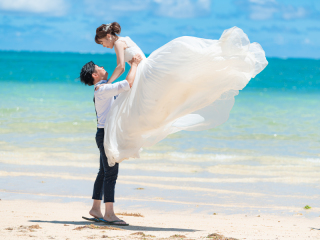 ✨ビーチフォト♬✨データ150カット以上お渡し◎三面台紙付き！