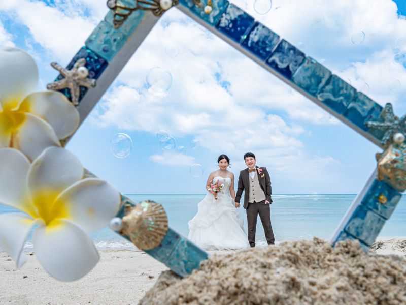 フレームイン青いビーチ♡