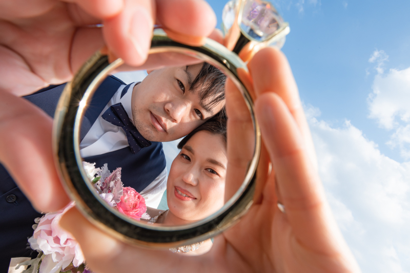 リングの中の新郎新婦様