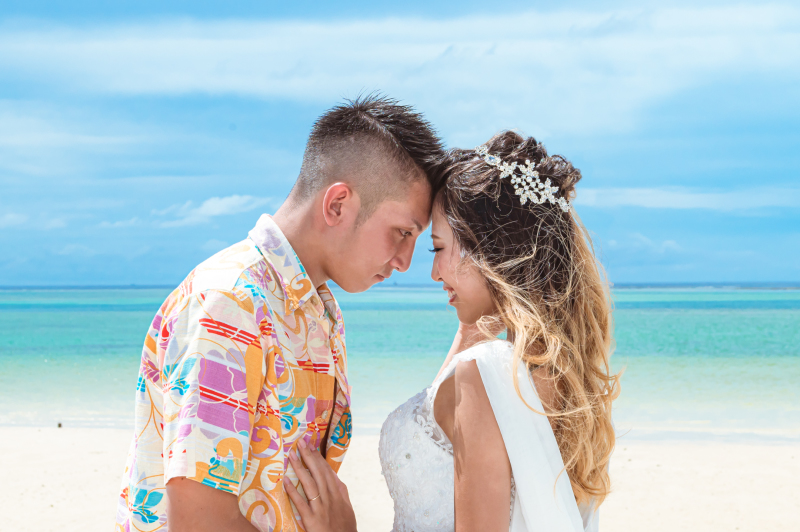 綺麗なビーチを背景に♪