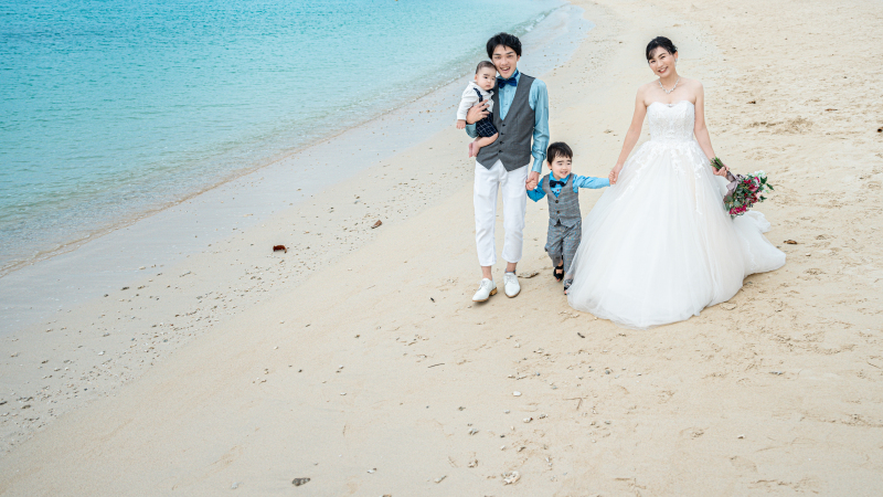 ファミリー砂浜さんぽ♡