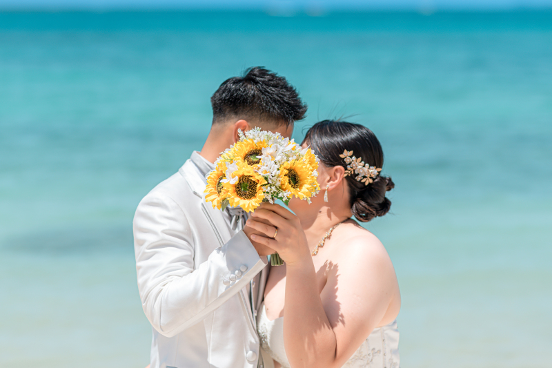 ひまわりとキス隠し