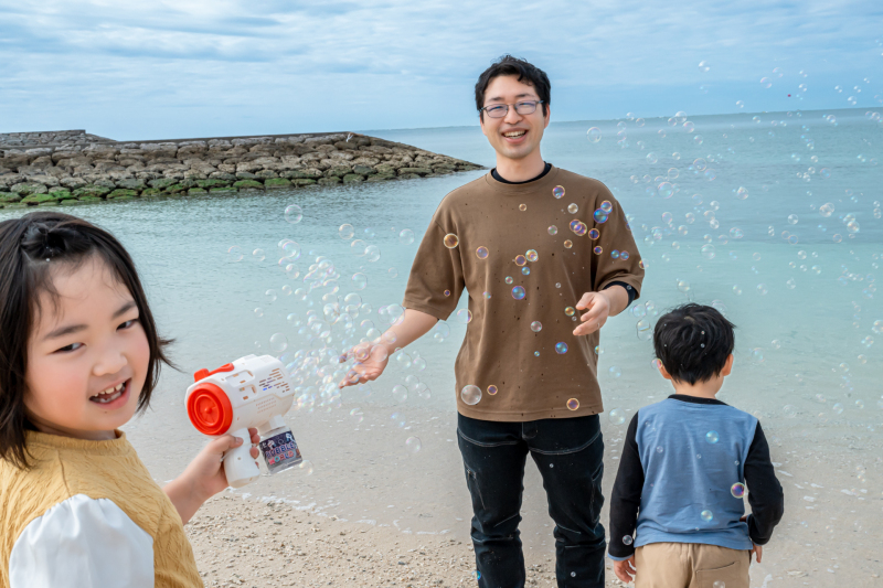 パパもにっこり♡