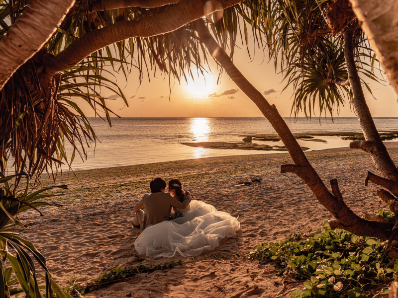 ✨しっかりプラン✨【スタジオ+青いビーチ+サンセット】【2か所ロケプラン】