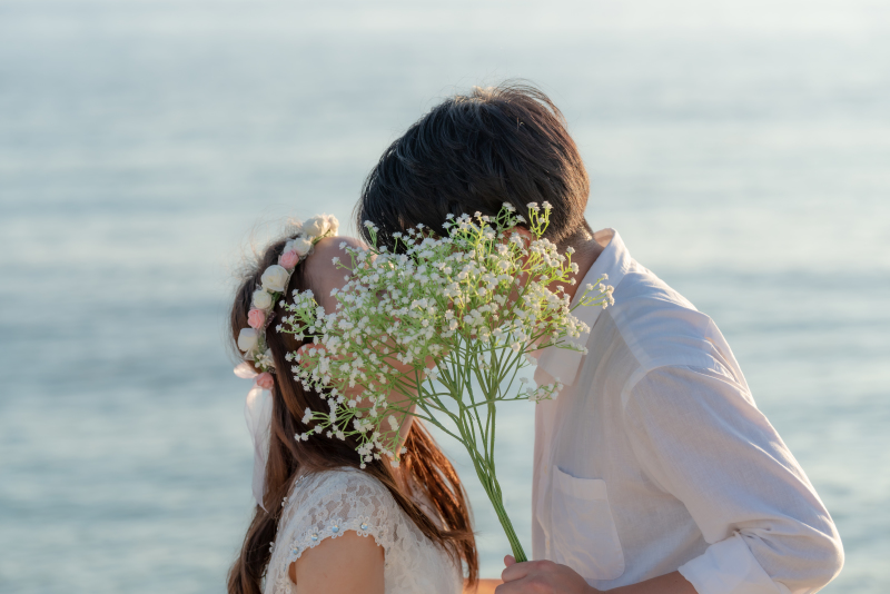 ブーケの向こうで・・・