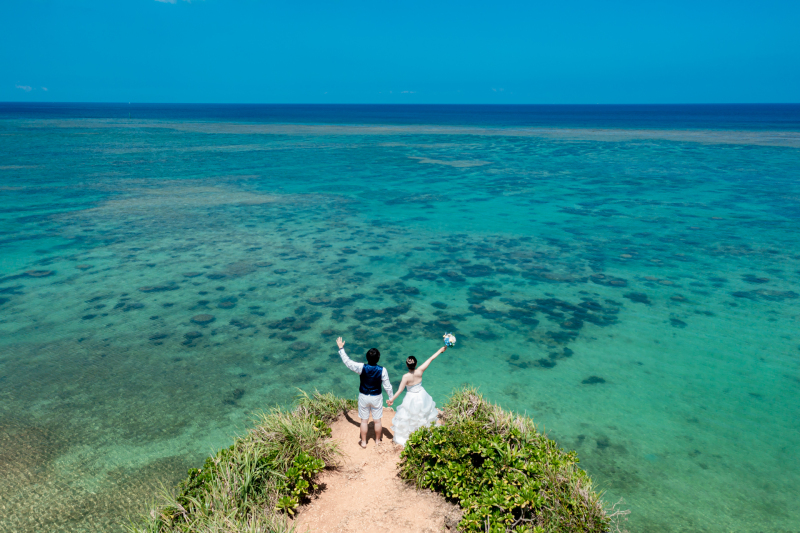 ✨恩納村ザネー浜ロケプラン✨撮影に必要なもの全部付き♪【ドローン・ドレスレンタル】