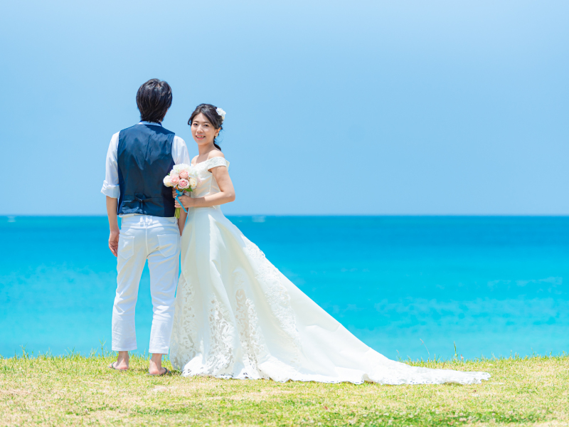 ３月３連休まだ予約可能です！✨シンプルプラン✨ビーチ＆グリーン撮影＆肌レタッチ＆ドレスタキシード＆ヘアメイク２名体制＆雨天保障