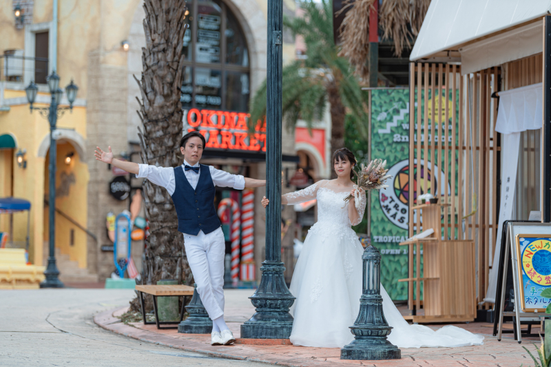 ✨アメリカンヴィレッジプラン+ビーチプラン✨本島中部・北谷町の観光名所「アメリカンビレッジ」で撮影できます♬