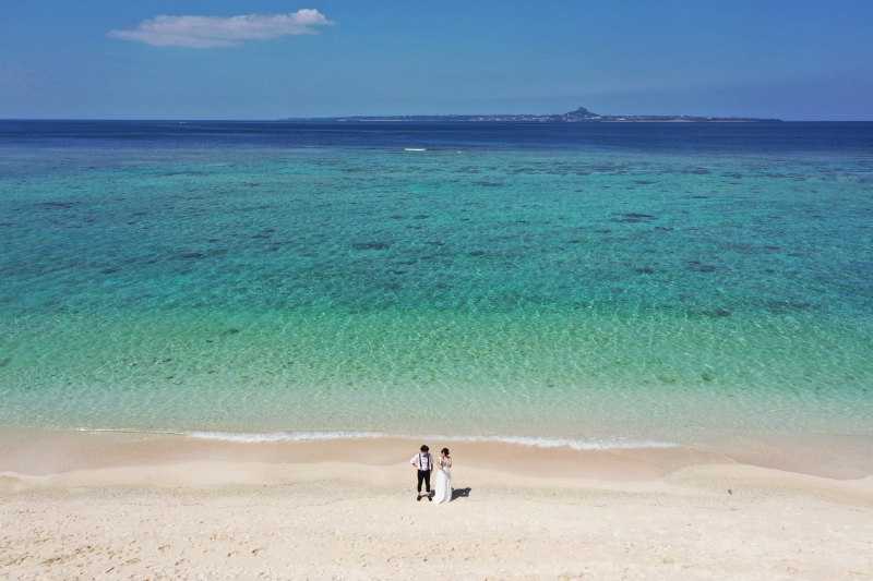 【残り1組様】✨2か所しっかりプランplus✨【青いビーチ+サンセット】ドローン+ロケ2か所+200カット+20Pアルバム