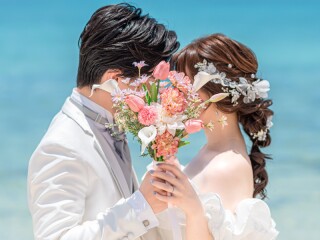 【衣装２着付き】✨2か所しっかりプラン✨【残り２組様】青いビーチ+サンセット♪【２か所ロケプラン】