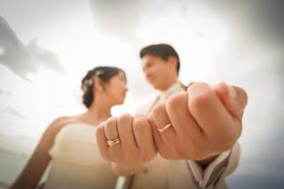 北谷のビーチで撮影