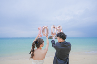 ビーチとチャペルのお写真