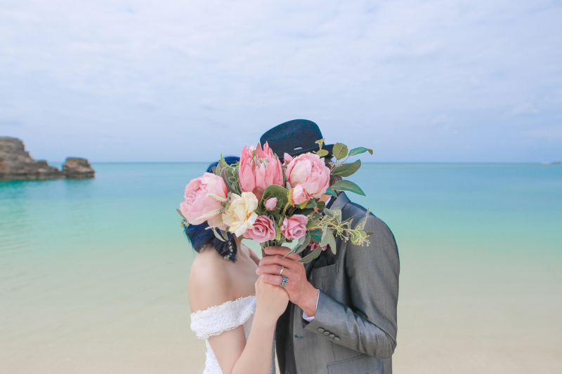 ビーチと東南植物楽園で撮影