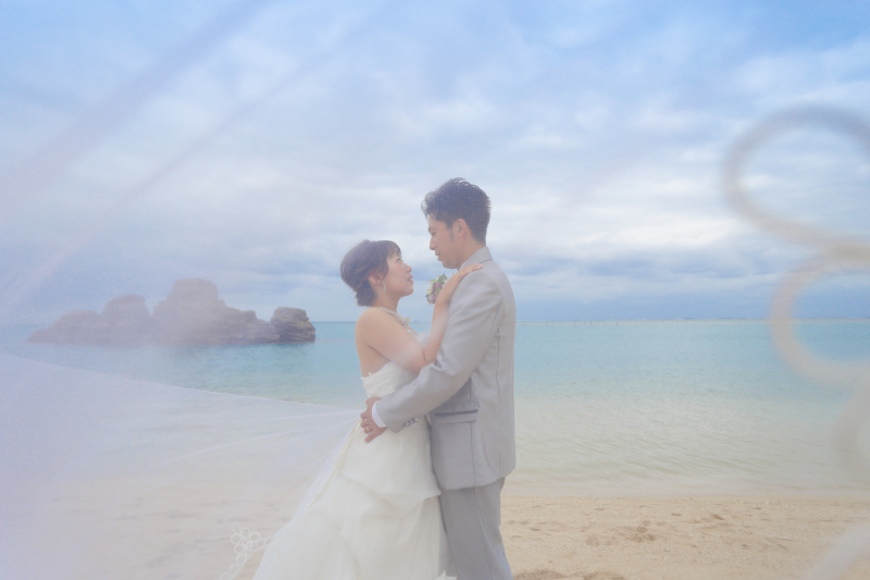 ベール越しの写真