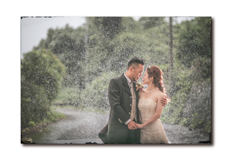 トンネルにて雨の撮影