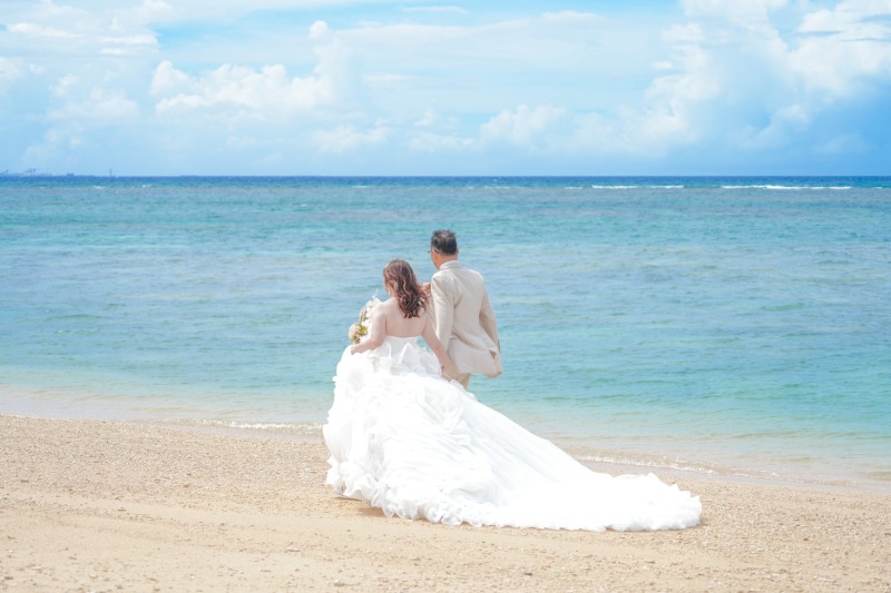 素敵な白ドレスで撮影