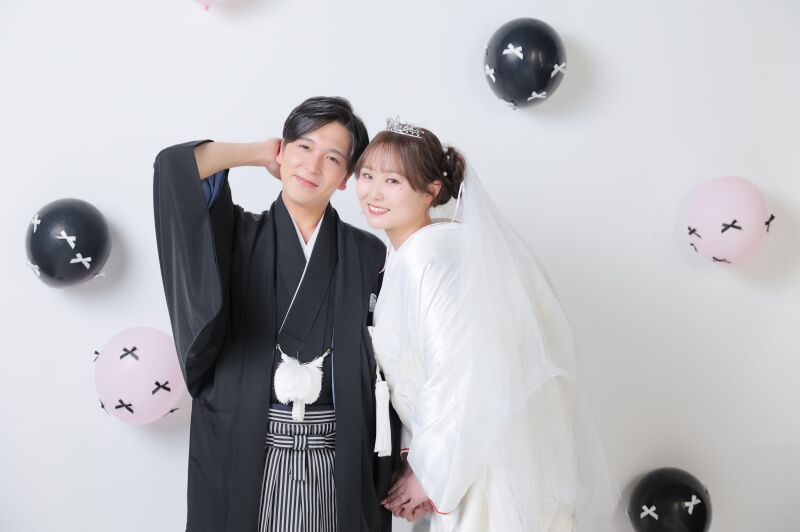 白無垢×ベールの和洋折衷