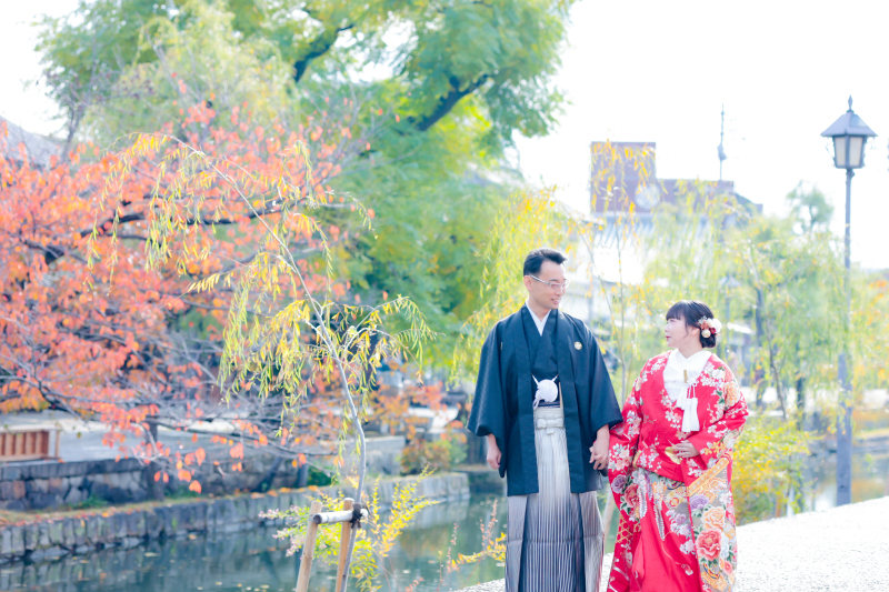 美観地区も紅葉が綺麗です