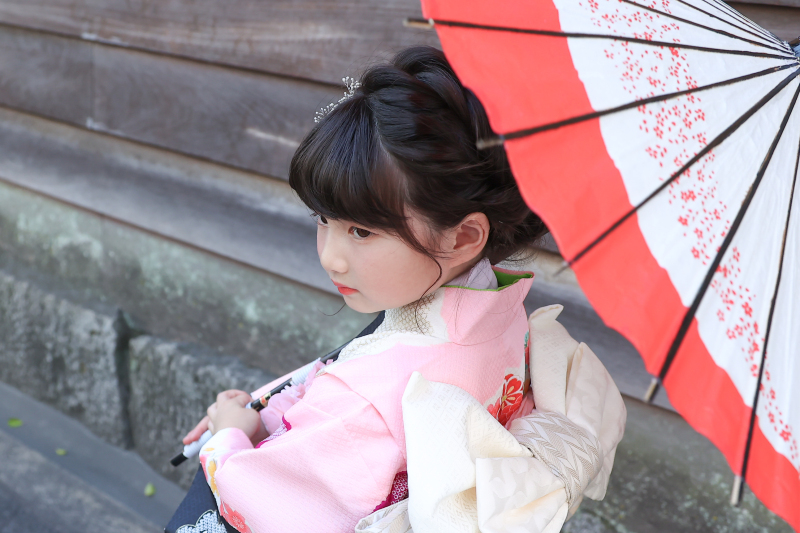 和傘を持って♪