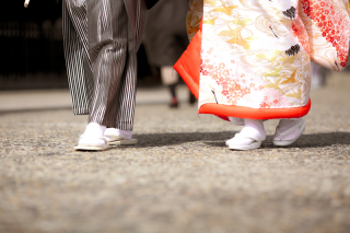 和装で美観地区♪