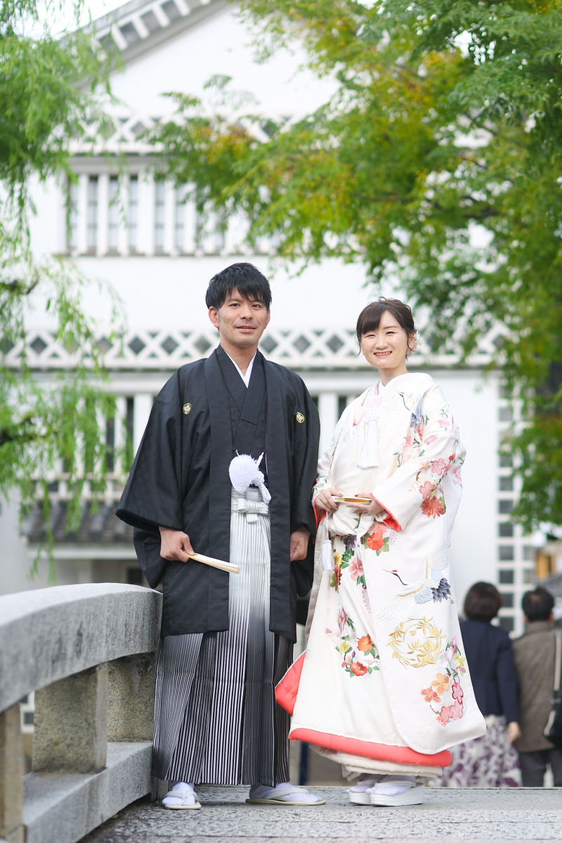 中橋の上でツーショット♥