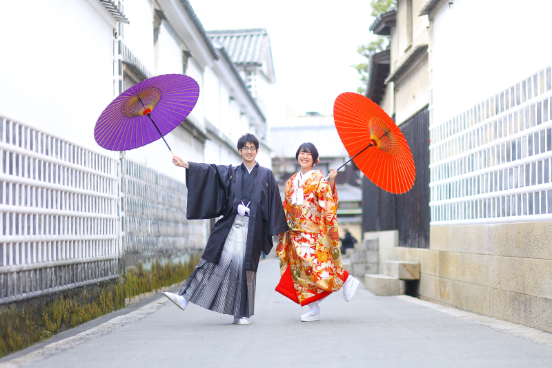 和傘をつかって♪