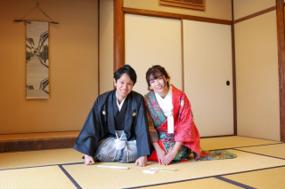 物語館の和部屋で撮影