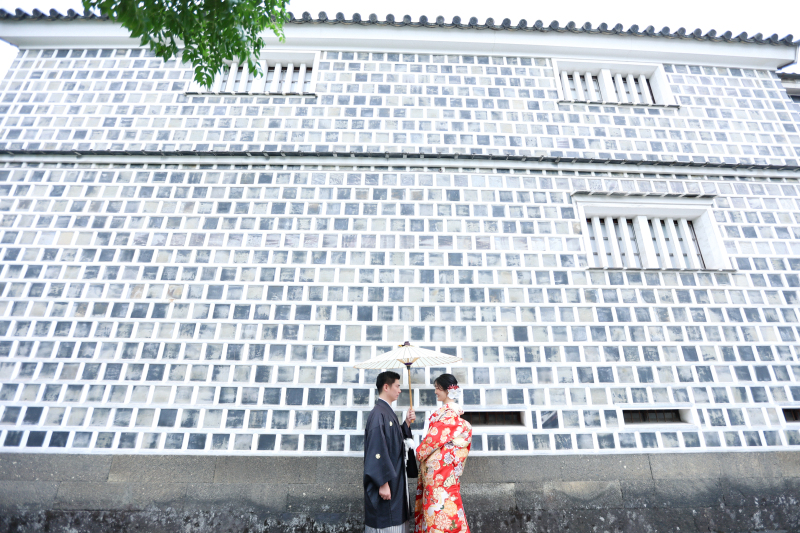 美観地区ならではの白壁で