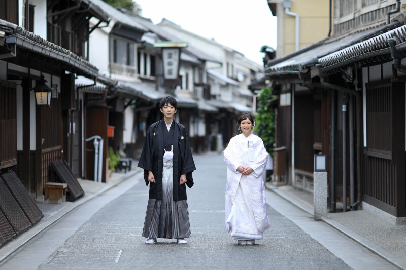 歴史ある街並みで