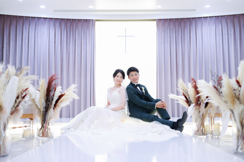 チャペルでツーショット