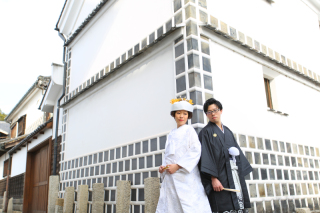 白無垢で角隠し撮影☆